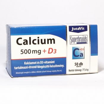 JutaVit Calcium 500 mg + D3 tabletta 50db