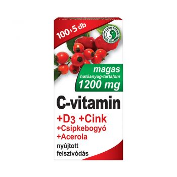 Dr. Chen C-Vitamin, D3+cink+csipkebogyó kivonat+acerola,1200mg, 105db