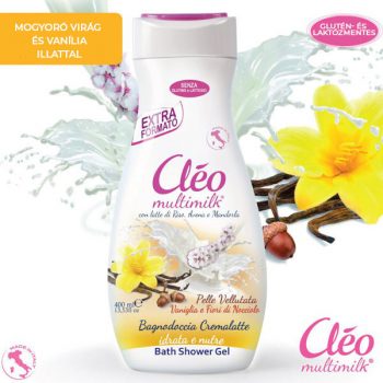 Cléo multimilk vanília és mogyoróvirág tusfürdő, 400ml