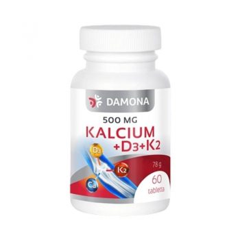 Damona Kalcium+D3+K2, 500mg, 60db