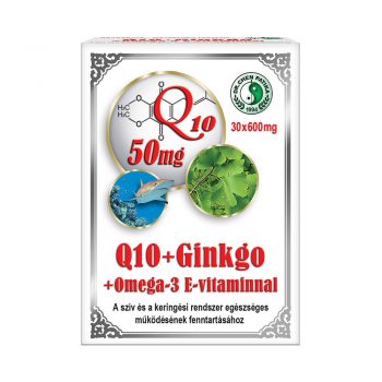 Dr. Chen Q10+Ginkgo biloba+Omega 3 E vitaminnal, 30db
