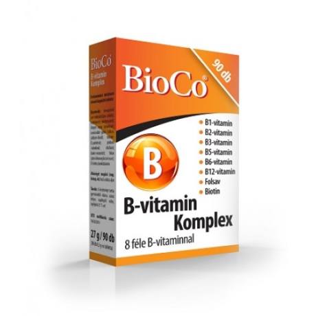 BioCo B-vitamin komplex 8 féle B-vitaminnal, 90db 1 BioCo B-vitamin komplex 8 féle B-vitaminnal, 90db